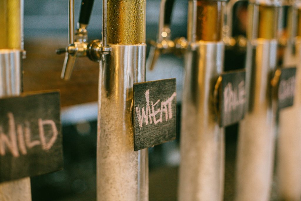 Beer tap featuring local Minneapolis beers