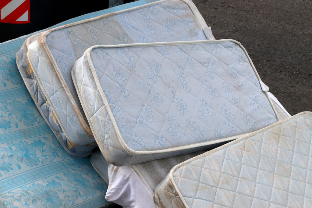 Multiple mattresses left on the street