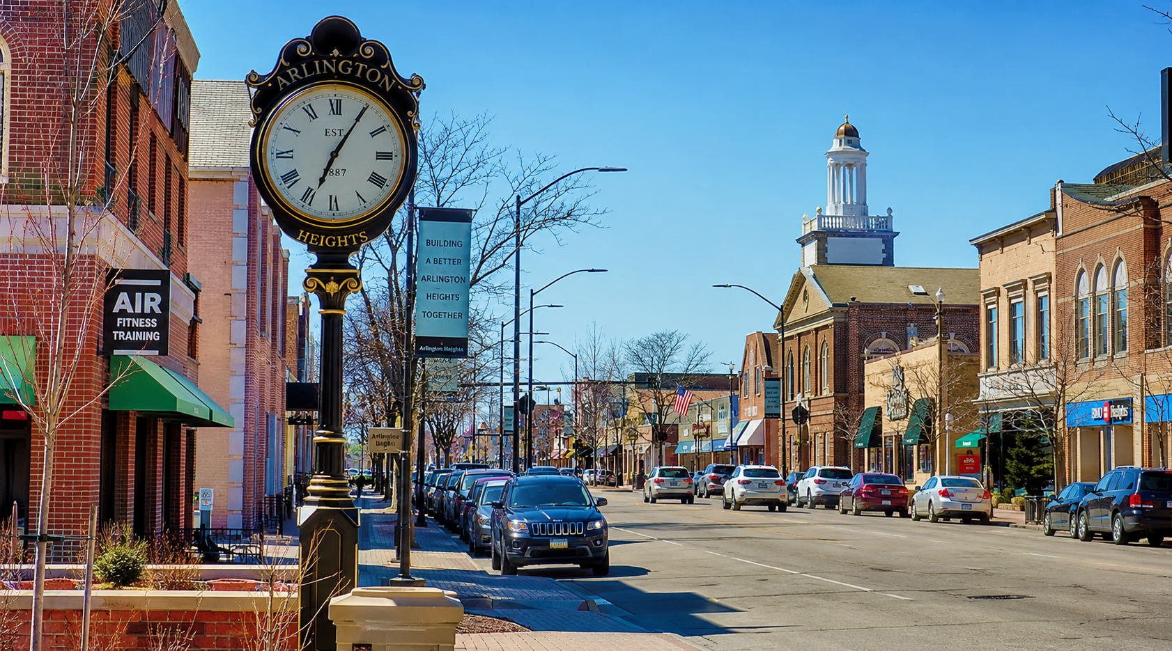 Downtown Arlington Heights, Illinois, a northwest suburb of Chicago